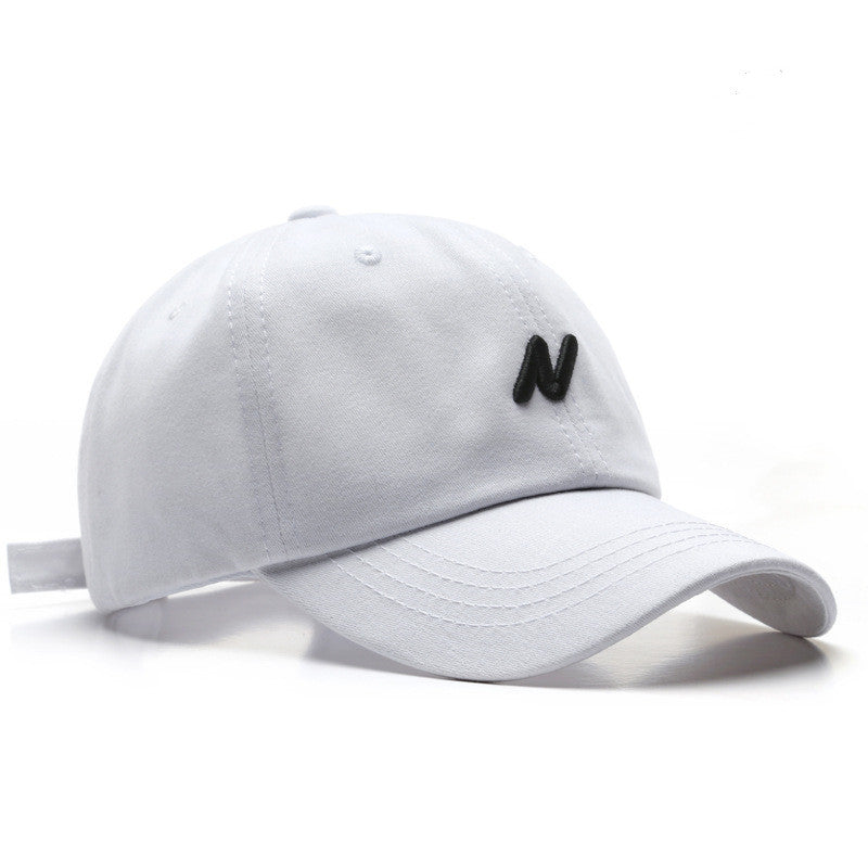 Korean Versatile Letter Embroidered Soft Top Duck Tongue Hat