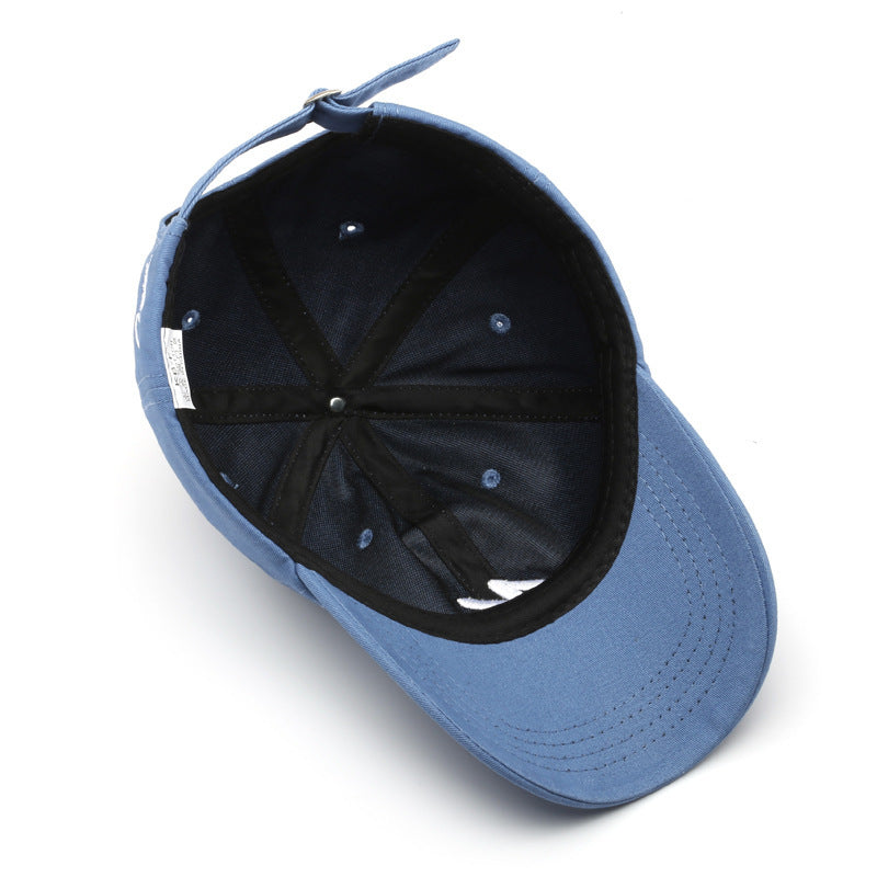 Korean Versatile Letter Embroidered Soft Top Duck Tongue Hat