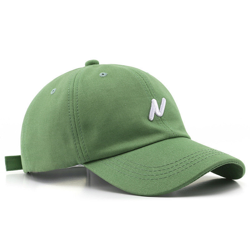 Korean Versatile Letter Embroidered Soft Top Duck Tongue Hat