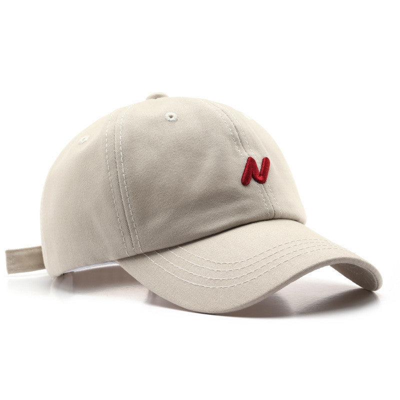 Korean Versatile Letter Embroidered Soft Top Duck Tongue Hat