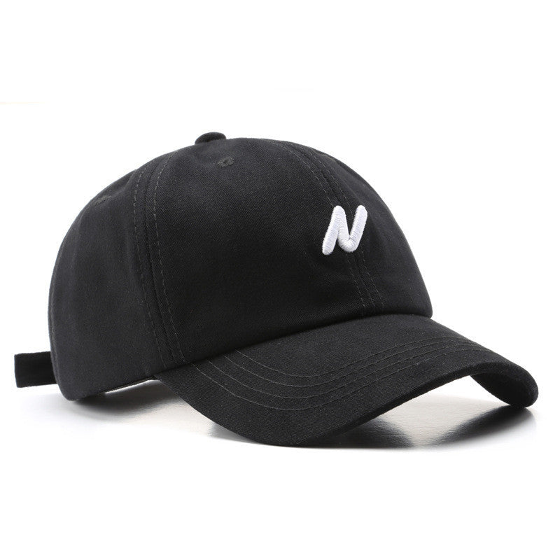 Korean Versatile Letter Embroidered Soft Top Duck Tongue Hat