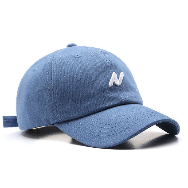 Korean Versatile Letter Embroidered Soft Top Duck Tongue Hat