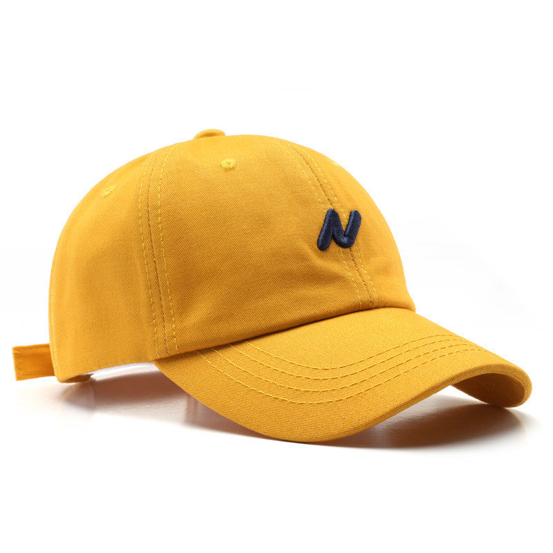 Korean Versatile Letter Embroidered Soft Top Duck Tongue Hat