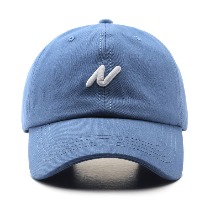 Korean Versatile Letter Embroidered Soft Top Duck Tongue Hat